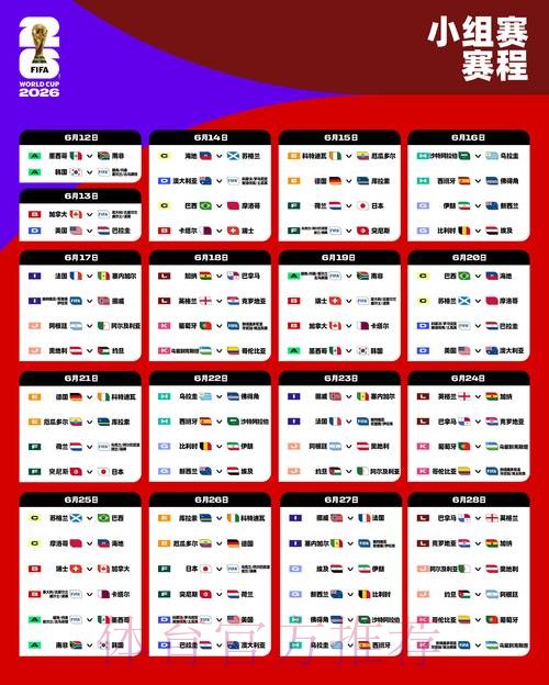 2026世界杯赛程实时更新比赛时间表免费观看